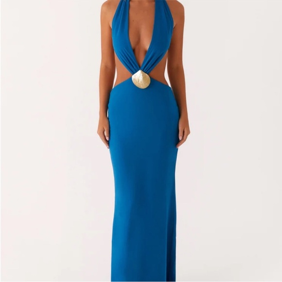 Peppermayo Vibrant Blue Backless Dress - Picture 3 of 6